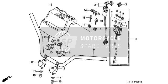 Honda TRX300 1992 Behandel pijp/Sleutel Set voor een 1992 Honda TRX300