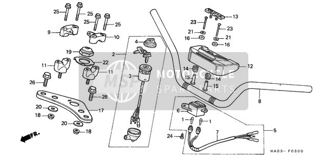 Honda ATC250ES 1988 Lenker/Lenkerbrücke für ein 1988 Honda ATC250ES