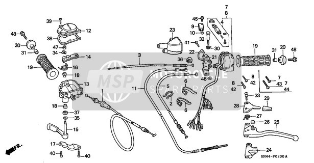 Honda TRX300FW 1999 Handschalter für ein 1999 Honda TRX300FW