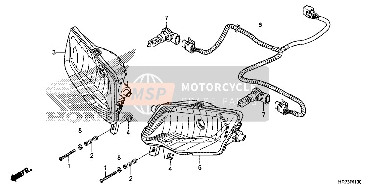 Honda TRX420FA5 2015 Faro per un 2015 Honda TRX420FA5