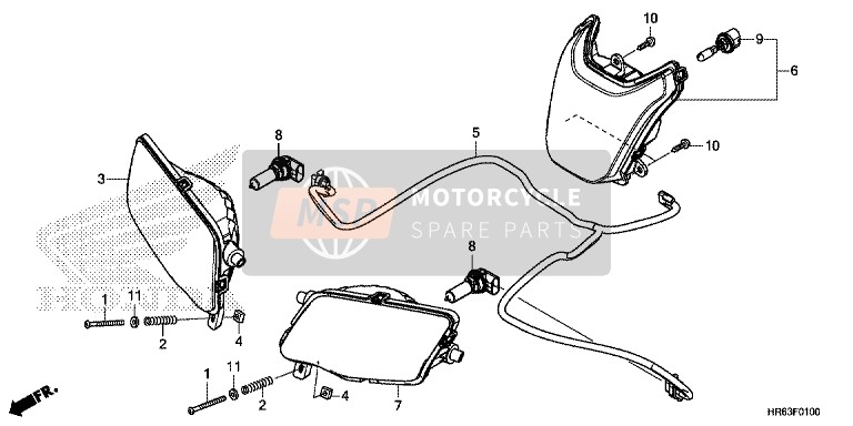 Honda TRX500FA5 2016 Phare pour un 2016 Honda TRX500FA5