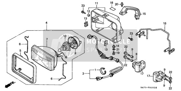 61303105000, Nut, Headlight Case, Honda, 2