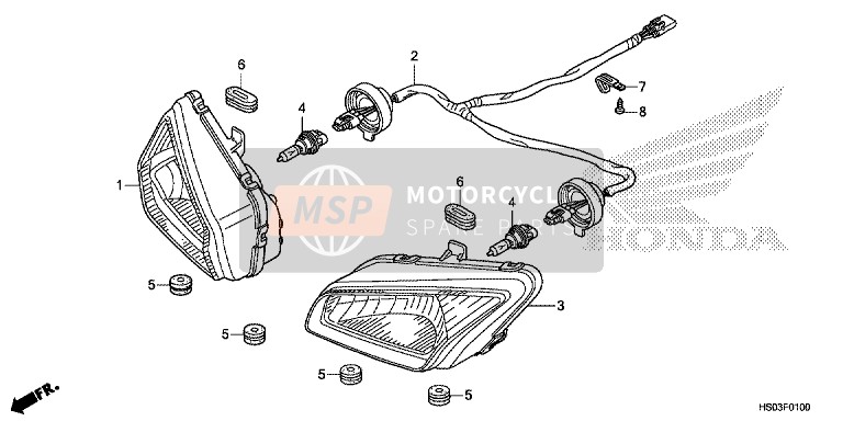 Honda TRX250TM 2016 Faro para un 2016 Honda TRX250TM