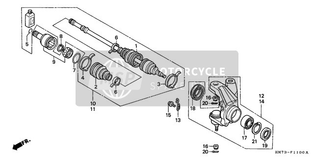 Honda TRX400FW 1996 Articulation pour un 1996 Honda TRX400FW