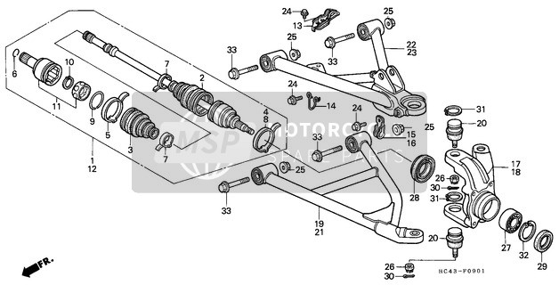 Knuckle/Front Arm (TRX300FW)