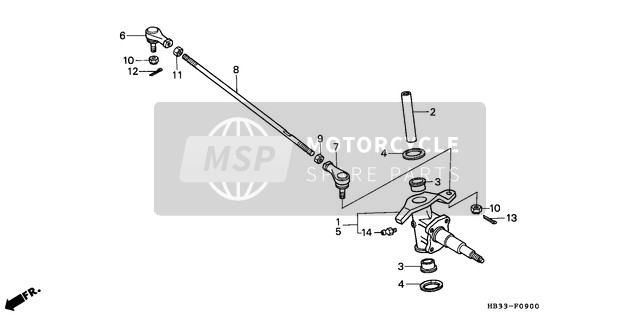 53521HB3770, Rod, Tie, Honda, 0