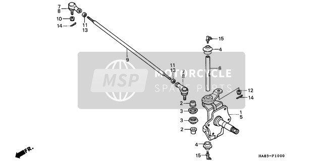 53157HA8770 Kugelgelenk (Rechtsgewind Teile Honda - MSP