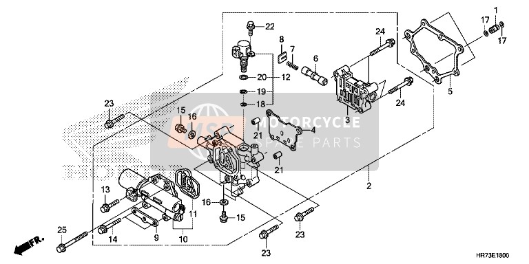 Honda TRX420FA5 2015 Cuerpo de la válvula principal para un 2015 Honda TRX420FA5