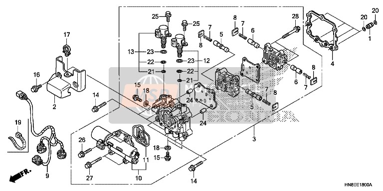 Honda TRX680FA 2017 Corpo valvola principale per un 2017 Honda TRX680FA