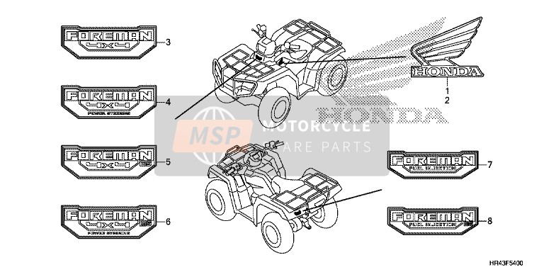 Honda TRX500FE2 2015 Marke für ein 2015 Honda TRX500FE2