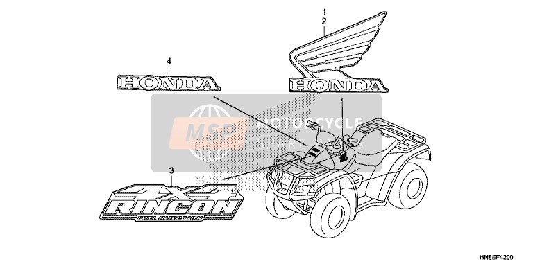 Honda TRX680FA 2016 Mark for a 2016 Honda TRX680FA