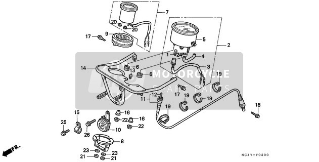 9500235000, Klemme, Schlauch (C6.5), Honda, 2