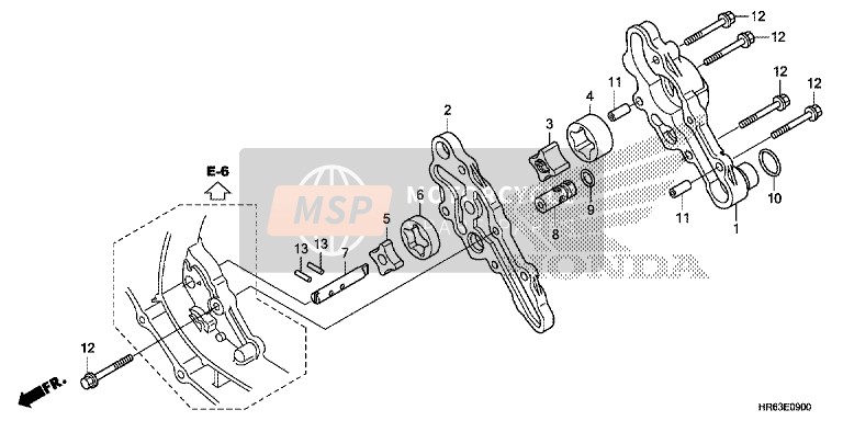 15130HR6A61, Rotore B Interno Pompa Ol, Honda, 0