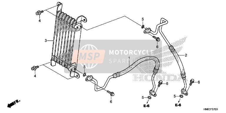 Honda TRX680FA 2015 Refroidisseur d'huile pour un 2015 Honda TRX680FA