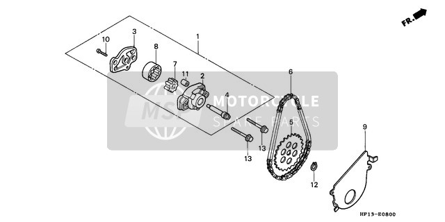 Honda TRX200D 1992 Pompa dell'olio per un 1992 Honda TRX200D