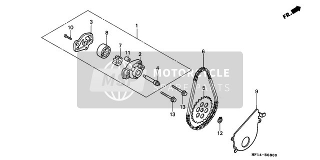 Honda TRX200D 1993 Bomba de aceite para un 1993 Honda TRX200D