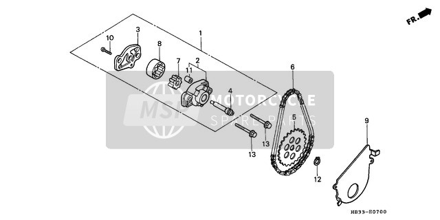 Honda TRX200SX 1987 Ölpumpe 1 für ein 1987 Honda TRX200SX