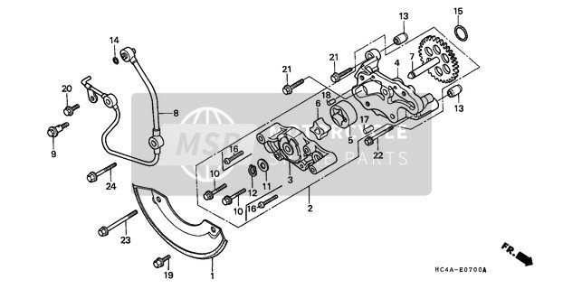 90014ZV1010, Flanschenschraube, 5X22, Honda, 0