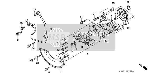 Honda TRX300 1992 Oil Pump for a 1992 Honda TRX300