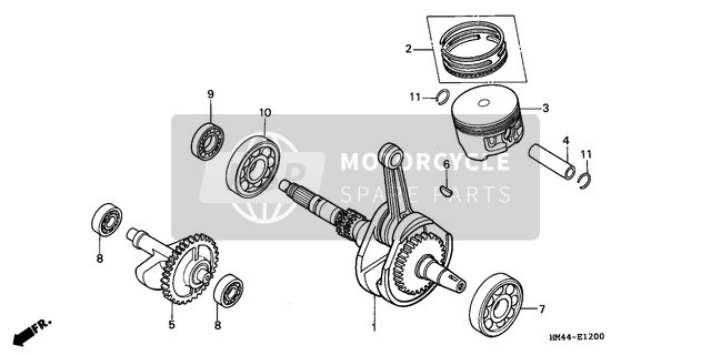 Honda TRX300FW 1997 Piston for a 1997 Honda TRX300FW