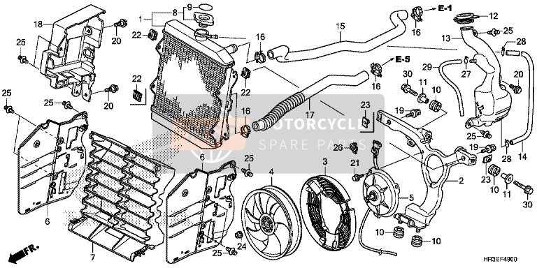 Honda TRX420FA1 2015 Radiator for a 2015 Honda TRX420FA1