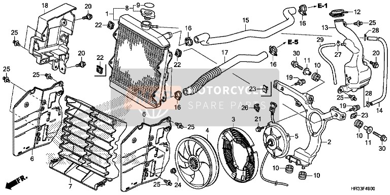 Honda TRX420FA2 2014 Radiator for a 2014 Honda TRX420FA2