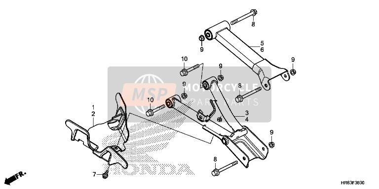 Honda TRX500FA7 2016 Rear Arm for a 2016 Honda TRX500FA7