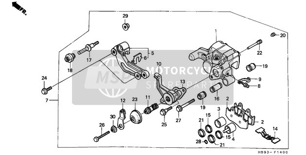 Honda TRX250R 1987 Rear Brake Caliper for a 1987 Honda TRX250R