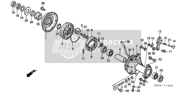 40539HC3000, Packing, Brake Cover, Honda, 1