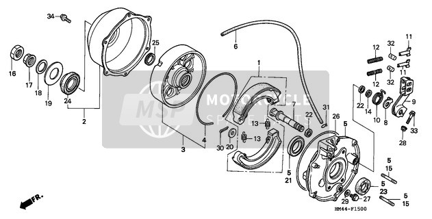 40520HM5930, Cover Assy., Drum, Honda, 0