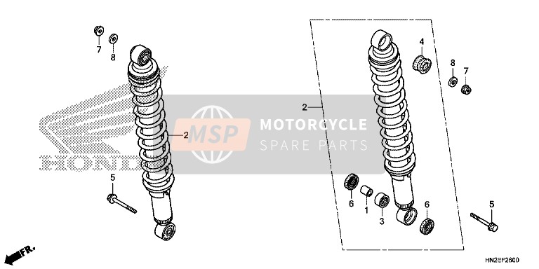 Honda TRX500FA 2014 Coussin arrière pour un 2014 Honda TRX500FA