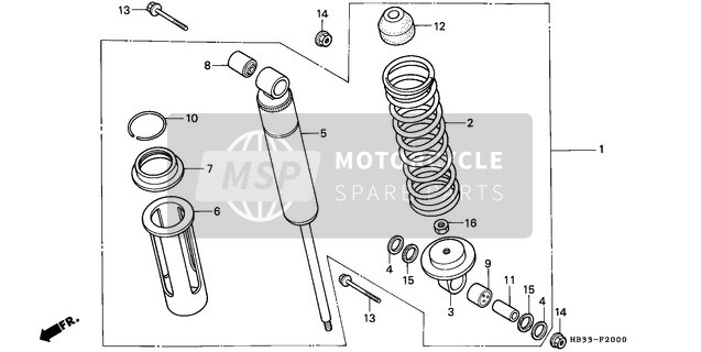 91351KB7003, Parapolvere B, Honda, 3