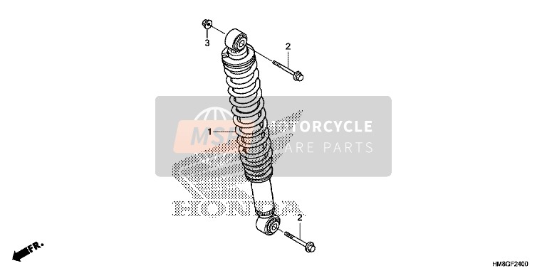 52400HM8E01, Cushion Assy., Rr., Honda, 2