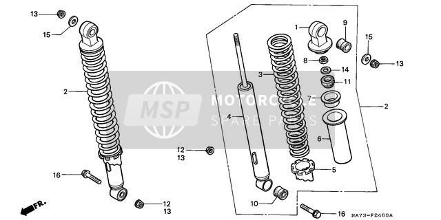 Honda TRX350D 1988 Rear Cushion for a 1988 Honda TRX350D