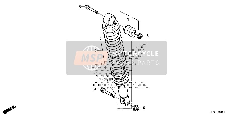 Honda TRX500FE1 2017 Coussin arrière pour un 2017 Honda TRX500FE1