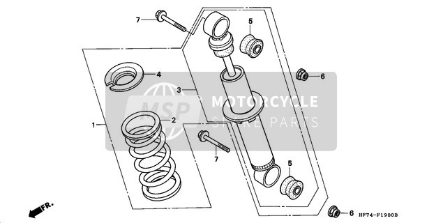 52410HF7003, Damper Comp., Rr., Honda, 0