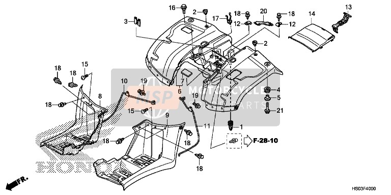 80123HM8B00, Stay, R. Rr. Mudguard, Honda, 0