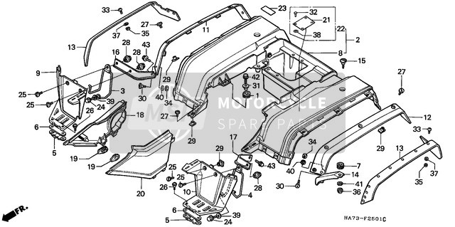 Rear Fender (TRX350K/DK/L/M/N/P)