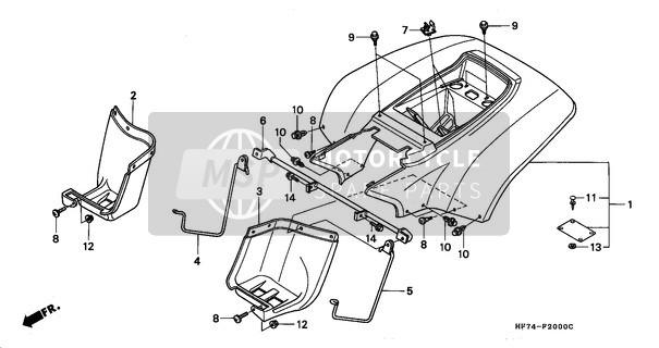 90841HF1670, Rivet, Pop, 3.2, Honda, 1