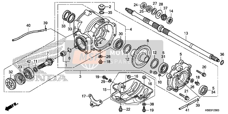 Honda TRX250TM 2016 Rear Final Gear for a 2016 Honda TRX250TM