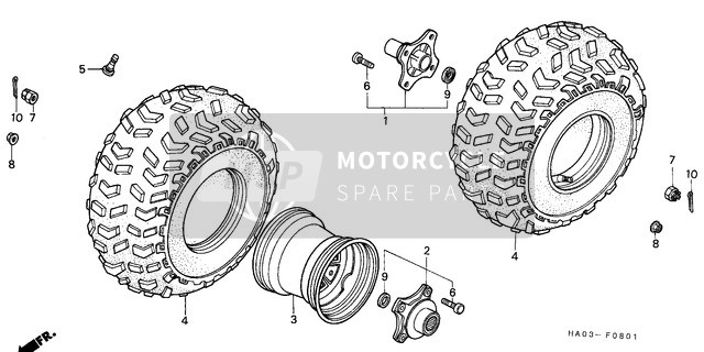 90314VM0771, Nut, Wheel, Honda, 2