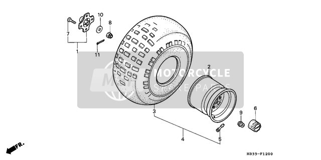 44733HA8680, Cap, Rr. Wheel Center, Honda, 0