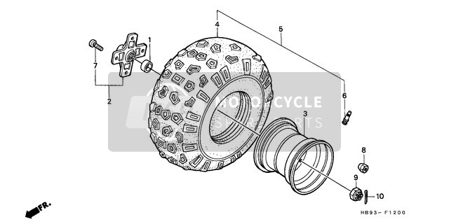 Honda TRX250R 1989 Rear Wheel for a 1989 Honda TRX250R