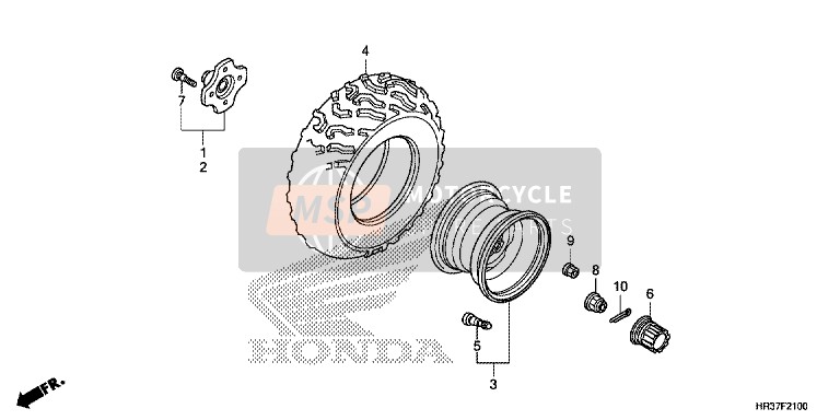Honda TRX420FE1 2016 Rueda trasera para un 2016 Honda TRX420FE1