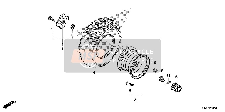 Roue arrière