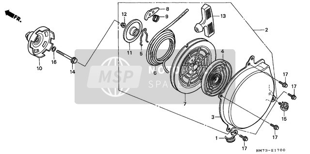 28407HM7003, Rope, Recoil Starter, Honda, 1