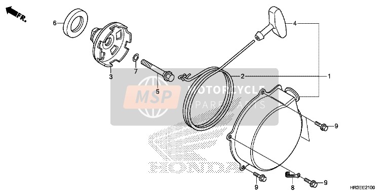 Honda TRX420TE1 2015 Recoil Starter for a 2015 Honda TRX420TE1