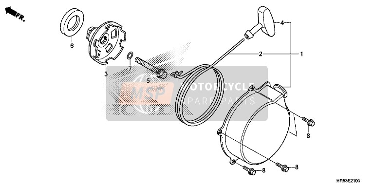 Honda TRX500FM6 2015 Terugslag Starter voor een 2015 Honda TRX500FM6