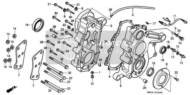 91202HE0003, Oil Seal, 32X48X8 (Arai), Honda, 0