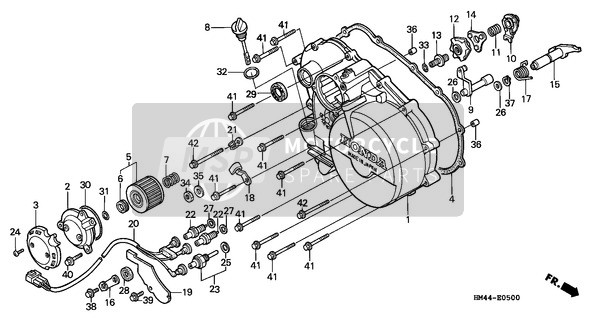 11394HM5A10, Gasket, R. Crankcase Cove, Honda, 1